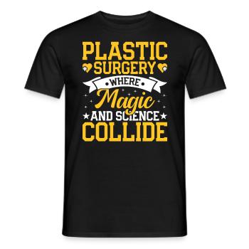 Plastic Surgery Science of Surgery - Men's T-Shirt - black - Front - AI Model Male 178 light (178cm)
