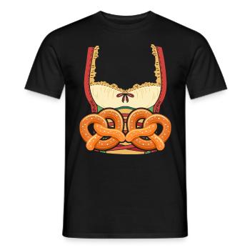 Trachten Shirt Damen Bayerische Breze Dirndl - Männer T-Shirt - Schwarz - Vorne - AI Model Male 178 light (178cm)