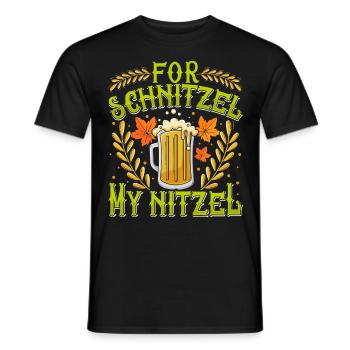 Deutsches Essen For Schnitzel my Nitzel Bierfan - Männer T-Shirt - Schwarz - Vorne - AI Model Male 178 light (178cm)