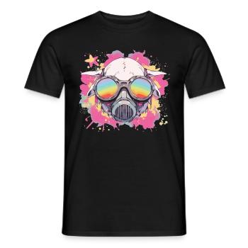 Pig Sunglasses Pig Pig Pig Pig Pig Pig - Men's T-Shirt - black - Front - AI Model Male 178 light (178cm)