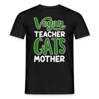 Véganisme végétalien - T-shirt homme - noir - Devant - AI Model Male 178 light (178cm)