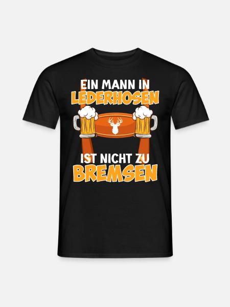 München Ein Mann in Lederhosen - Männer T-Shirt - Schwarz