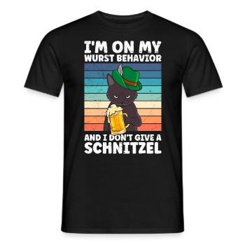 Deutsche Bratwurst I'm on my Wurst Behavior - Männer T-Shirt - Schwarz - Vorne - AI Model Male 178 light (178cm)