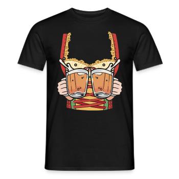 Trachten Shirt Frauen Bierfan - T-shirt homme - noir - Devant - AI Model Male 178 light (178cm)