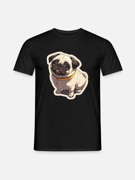 Mops Mops Hund Mops Geschenke Mops Liebhaber - Männer T-Shirt - Schwarz