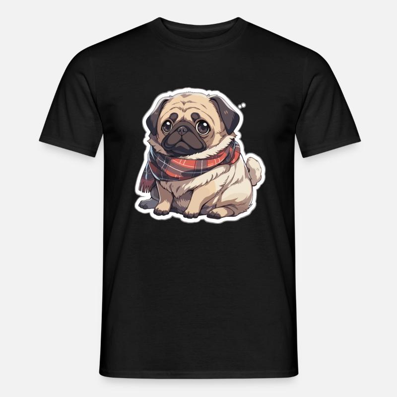 Mops Mops Hund Mops Geschenke Mops Liebhaber - Männer T-Shirt - Schwarz