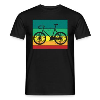 Biker love in retro style for bike fans - Men's T-Shirt - black - Front - AI Model Male 178 light (178cm)