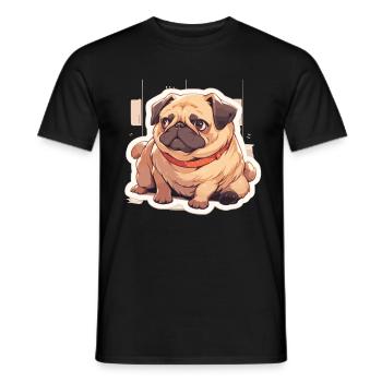 Mops Mops Hund Mops Geschenke Mops Liebhaber - Männer T-Shirt - Schwarz - Vorne - AI Model Male 178 light (178cm)
