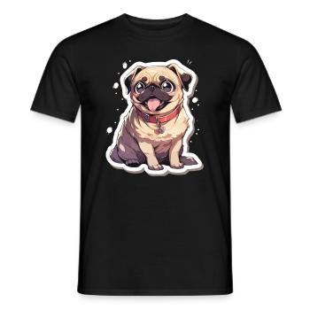 Mops Mops Hund Mops Geschenke Mops Liebhaber - Männer T-Shirt - Schwarz - Vorne - AI Model Male 178 light (178cm)