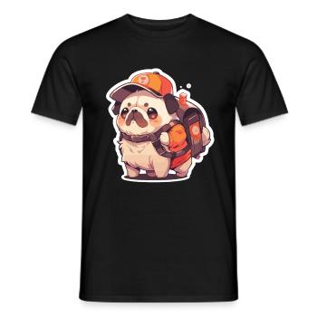 Mops Mops Hund Mops Geschenke Mops Liebhaber - Männer T-Shirt - Schwarz - Vorne - AI Model Male 178 light (178cm)