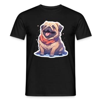 Mops Mops Hund Mops Geschenke Mops Liebhaber - Männer T-Shirt - Schwarz - Vorne - AI Model Male 178 light (178cm)