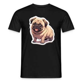 Mops Mops Hund Mops Geschenke Mops Liebhaber - Männer T-Shirt - Schwarz - Vorne - AI Model Male 178 light (178cm)