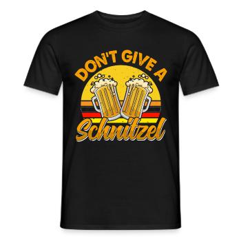 Deutsches Essen Don't Give a Schnitzel Bierfan - Männer T-Shirt - Schwarz - Vorne - AI Model Male 178 light (178cm)