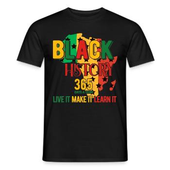 Mois de l’histoire des Noirs Histoire des Noirs - T-shirt homme - noir - Devant - AI Model Male 178 light (178cm)