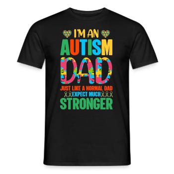 Autism Autistic - Men's T-Shirt - black - Front - AI Model Male 178 light (178cm)