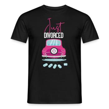 Happy Divorce Party Just Divorced - Men's T-Shirt - black - Front - AI Model Male 178 light (178cm)