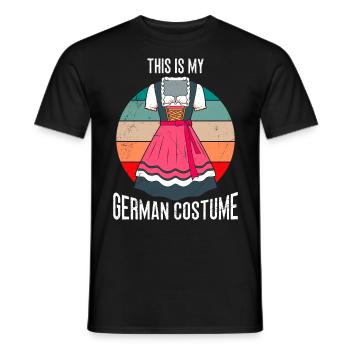 Dirndl Ceci est mon costume allemand Trachten Shirt - T-shirt homme - noir - Devant - AI Model Male 178 light (178cm)
