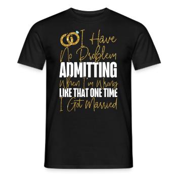 Happy Divorce Party I Have No - Men's T-Shirt - black - Front - AI Model Male 178 light (178cm)