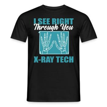 I See Right Through You X-ray Tech X-Ray Rad - Men's T-Shirt - black - Front - AI Model Male 178 light (178cm)