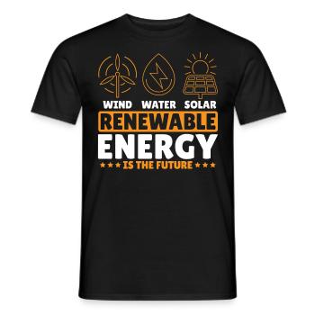 Wind Wasser Solar Erneuerbare Energie ist die - Männer T-Shirt - Schwarz - Vorne - AI Model Male 178 light (178cm)