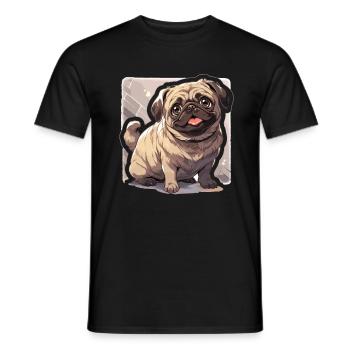Mops Mops Hund Mops Geschenke Mops Liebhaber - Männer T-Shirt - Schwarz - Vorne - AI Model Male 178 light (178cm)