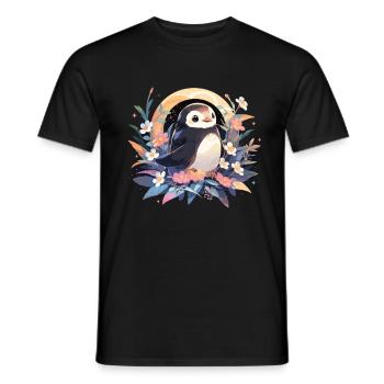 Pinguin - Männer T-Shirt - Schwarz - Vorne - AI Model Male 178 light (178cm)