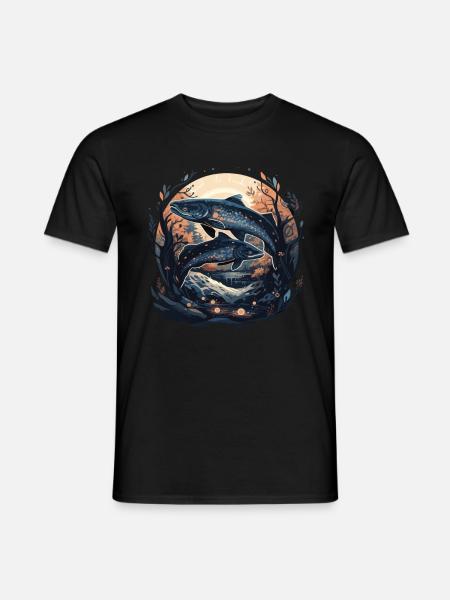 Fisch Fische Hecht Karpfen Angler Fische Angeln - Männer T-Shirt - Schwarz