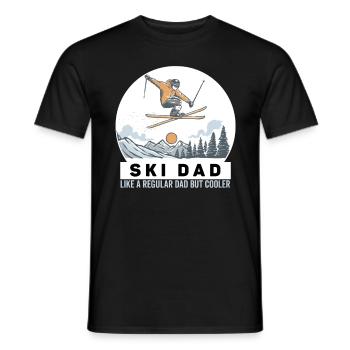 Ski papa comme un papa ordinaire mais plus cool drôle de ski - T-shirt homme - noir - Devant - AI Model Male 178 light (178cm)