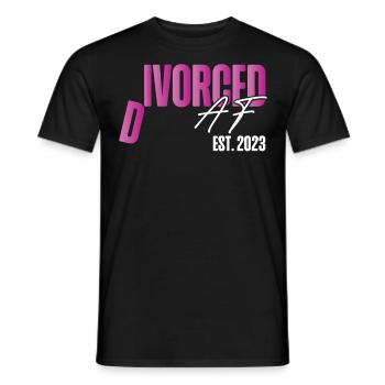 Happy Divorce Party Divorced Af - Men's T-Shirt - black - Front - AI Model Male 178 light (178cm)