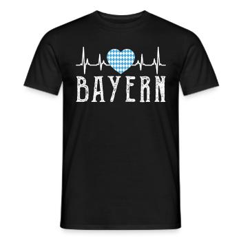 Bayern Bayerische Tradition Freistaat Bayern - Männer T-Shirt - Schwarz - Vorne - AI Model Male 178 light (178cm)