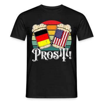 Prost! Deutschland Bierkrug USA - Männer T-Shirt - Schwarz - Vorne - AI Model Male 178 light (178cm)