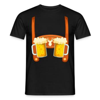 Lederhosen Buveur de bière Chemise Homme - T-shirt homme - noir - Devant - AI Model Male 178 light (178cm)