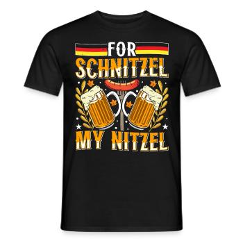 Deutsches Essen For Schnitzel my Nitzel Bierfan - Männer T-Shirt - Schwarz - Vorne - AI Model Male 178 light (178cm)