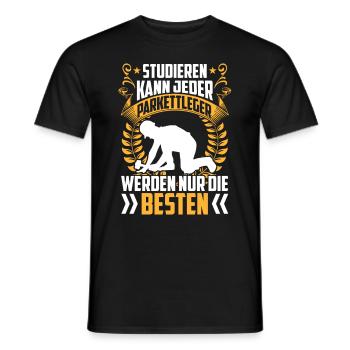 Die Besten werden Parkettleger Bodenleger - Männer T-Shirt - Schwarz - Vorne - AI Model Male 178 light (178cm)