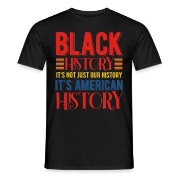 Mois de l’histoire des Noirs Histoire des Noirs - T-shirt homme - noir - Devant - AI Model Male 178 light (178cm)