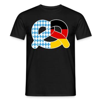 Bretzels bavarois Allemagne Tradition Bavière - T-shirt homme - noir - Devant - AI Model Male 178 light (178cm)