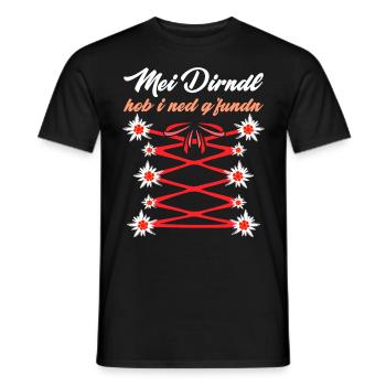 Mein Dirndl hob I ned Gfundn Bayerisches Shirt - T-shirt homme - noir - Devant - AI Model Male 178 light (178cm)
