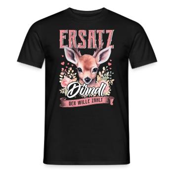 Trachten Frauen Ersatz Dirndl Shirt - T-shirt homme - noir - Devant - AI Model Male 178 light (178cm)