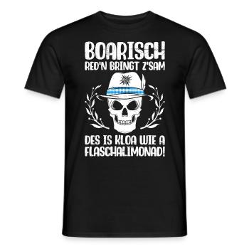 Boarisch Red'n brings z'Bavarian speaking - Men's T-Shirt - black - Front - AI Model Male 178 light (178cm)