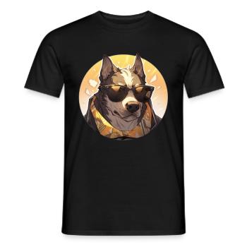 Dogs Pet Dog Owner Dog Lover Animal - Men's T-Shirt - black - Front - AI Model Male 178 light (178cm)