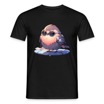Oiseaux Oiseaux Drôles d’animaux Habitant de la forêt Animal - T-shirt homme - noir - Devant - AI Model Male 178 light (178cm)