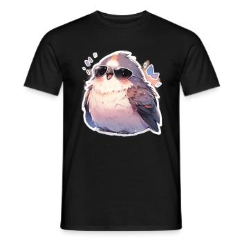 Oiseaux Oiseaux Drôles d’animaux Habitant de la forêt Animal - T-shirt homme - noir - Devant - AI Model Male 178 light (178cm)
