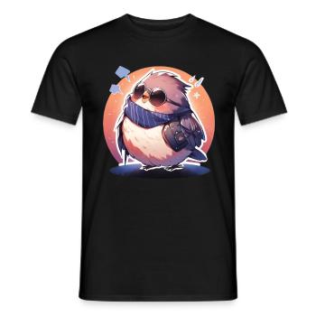 Oiseaux Oiseaux Drôles d’animaux Habitant de la forêt Animal - T-shirt homme - noir - Devant - AI Model Male 178 light (178cm)