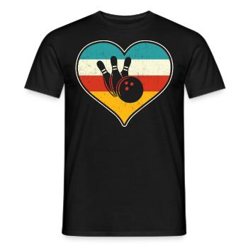 Bowling - Männer T-Shirt - Schwarz - Vorne - AI Model Male 178 light (178cm)