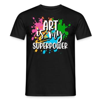 Artist - Men's T-Shirt - black - Front - AI Model Male 178 light (178cm)