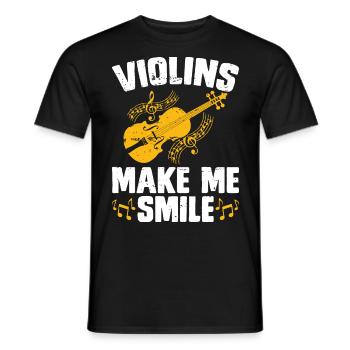 Violoniste violoniste - T-shirt homme - noir - Devant - AI Model Male 178 light (178cm)