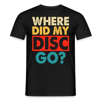 Discgolf Disc Golf - Men's T-Shirt - black - Front - AI Model Male 178 light (178cm)