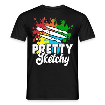Artist - Men's T-Shirt - black - Front - AI Model Male 178 light (178cm)