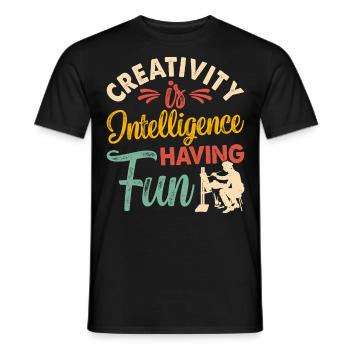 Artist - Men's T-Shirt - black - Front - AI Model Male 178 light (178cm)