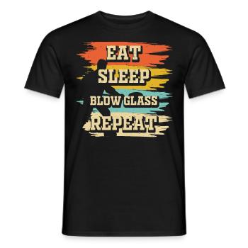 Glassblower - Men's T-Shirt - black - Front - AI Model Male 178 light (178cm)